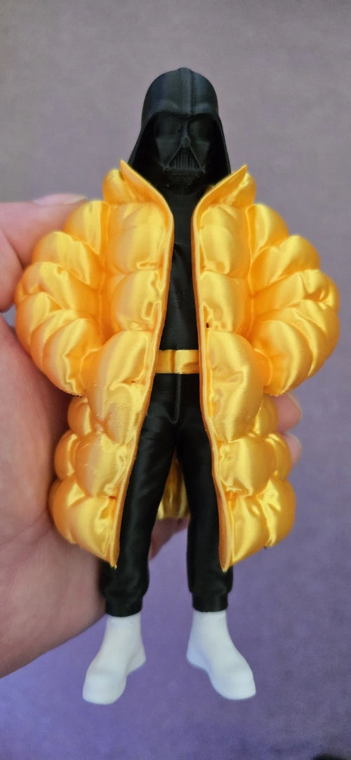 Star Wars Darth Vader Collectable Action Figure with Gold Puffer Jacket